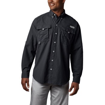 Columbia PFG Bahama II Long Sleeve Big, Camisa Negros Para Hombre | 094826-KBO